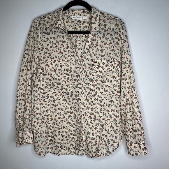 Roller Rabbit Floral Long Sleeve Blouse Size Small - Picture 2 of 7